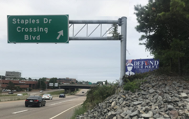 Defend Your Pollce Sign on Route 9 East in Framingham MA